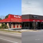 Pizza Hut's exterior transition of Branded Architecture