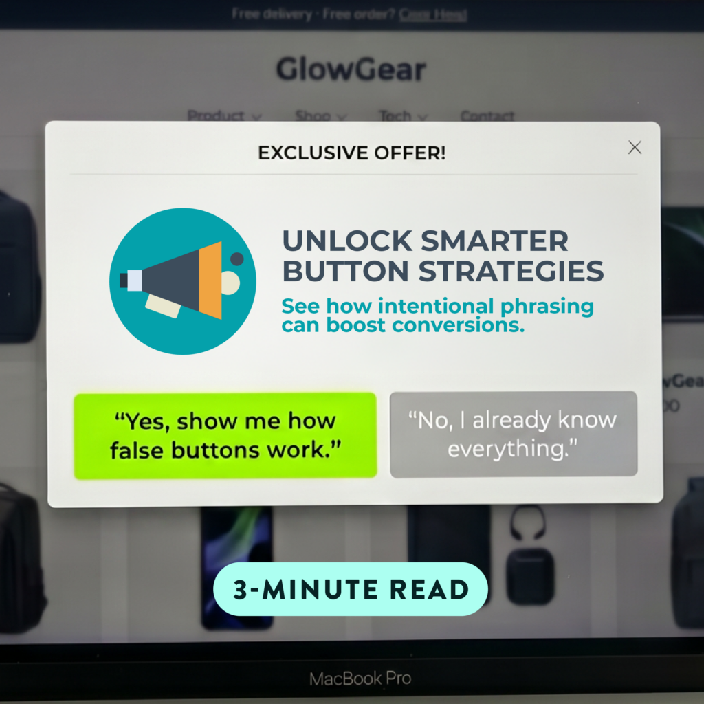 Confirm shaming in marketing - two button choices