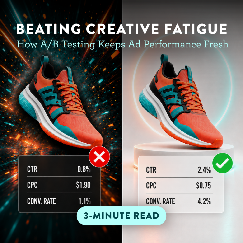 creative fatigue A/B testing Beating Creative Fatigue How A/B Testing Keeps Ad Performance Fresh
