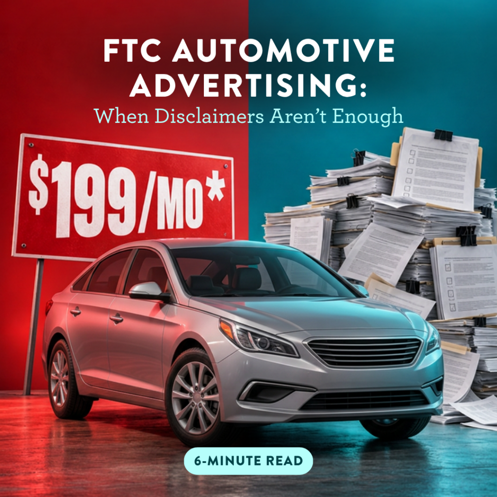 FTC Automotive Advertising: When Disclaimers Aren't Enough 6-Minute Read
